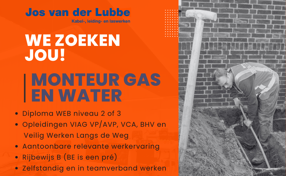 Monteur Gas Hoofd- en Dienstleidingen